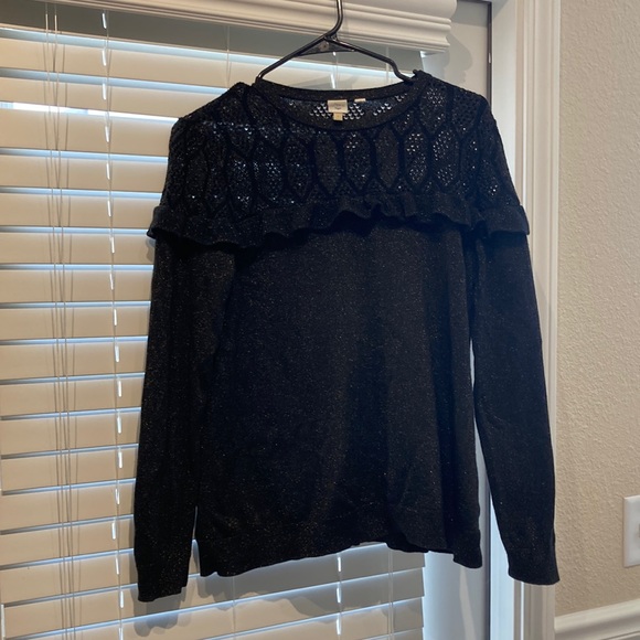 Sparkly black sweater. Size medium. Great condition. - Picture 1 of 6